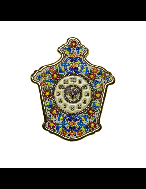 Reloj Pared cerámica española decorativa andaluza 25 cms. 02250100