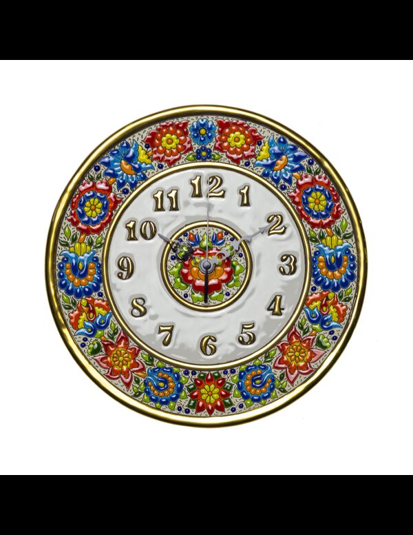 Plato Reloj cerámica decorativa andaluza 28 cms. 02280300