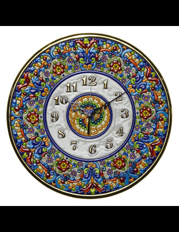Plato Reloj cerámica decorativa andaluza 35 cms. 02350100