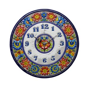 Plato Reloj cerámica española decorativa andaluza 28 cms. 22280300