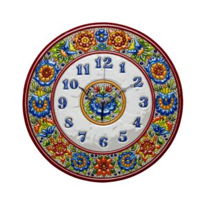 Plato Reloj cerámica española decorativa andaluza 28 cms. 52280300