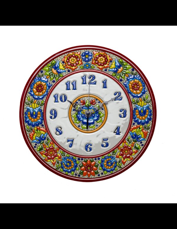 Plato Reloj cerámica española decorativa andaluza 28 cms. 52280300