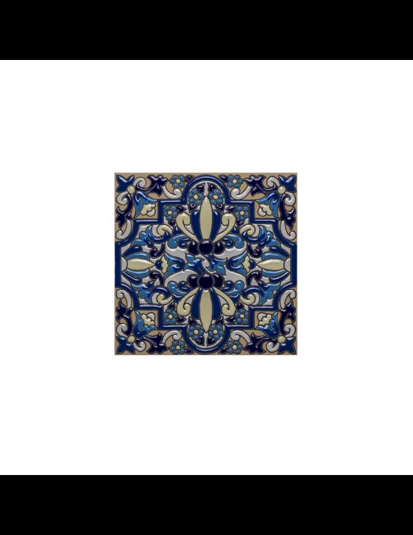 Azulejo cerámica española decorativa andaluza 15x15cms. 04151400