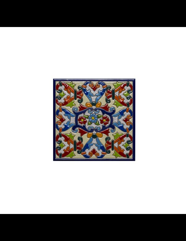 Azulejo cerámica española decorativa andaluza 15x15cms. 04151500