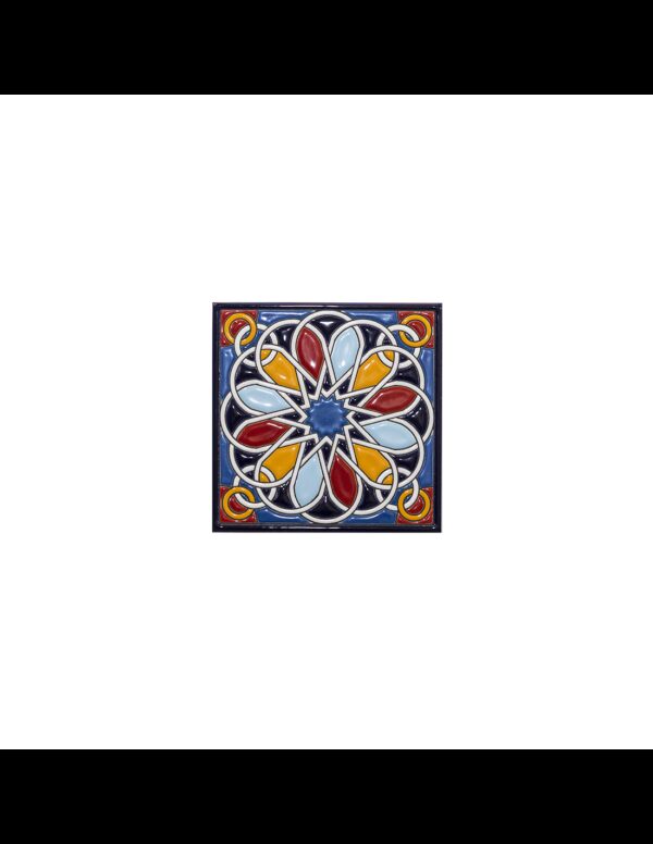 Azulejo cerámica española decorativa andaluza 15x15cms. 04151800