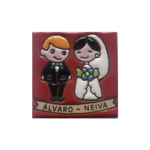 Recuerdo Boda. Lote 32 imanes Personalizados. Azulejos Decorativos. Regalos Originales. Especial para frigorificos y Neveras