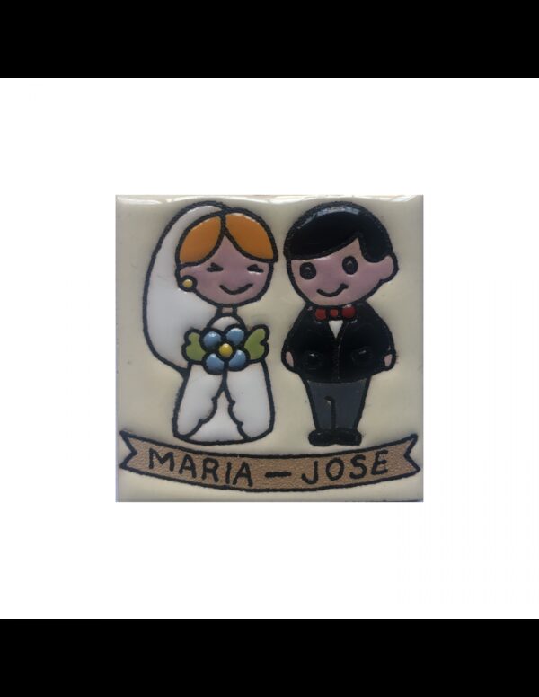 Recuerdo Boda. Lote 32 imanes Personalizados. Azulejos Decorativos. Regalos Originales. Especial para frigorificos y Neveras