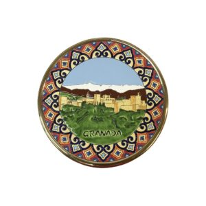 Cerámica española. Plato Alhambra de Granada cerámica española decorativa andaluza 21cms. 01214200